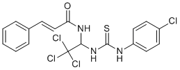 3-phenyl-N-[2,2,2-trichloro-1-({[(4-chlorophenyl)amino]carbonothioyl}amino)ethyl]acrylamide(5143134)图片