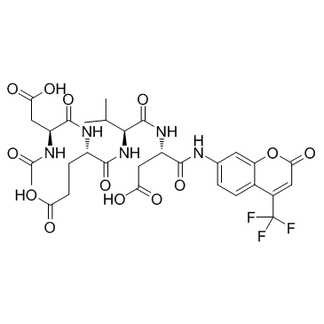 Ac-DEVD-AFC(N-Acetyl-Asp-Glu-Val-Asp-7-amido-4-trifluoromethylcoumarin)图片