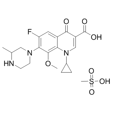 Gatifloxacin mesylate(AM 1155 mesylateBMS 206584-01 mesylatePD 135432 mesylate)图片