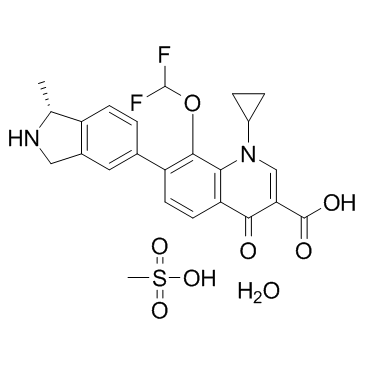 Garenoxacin Mesylate hydrate(BMS284756 Mesylate hydrate)图片