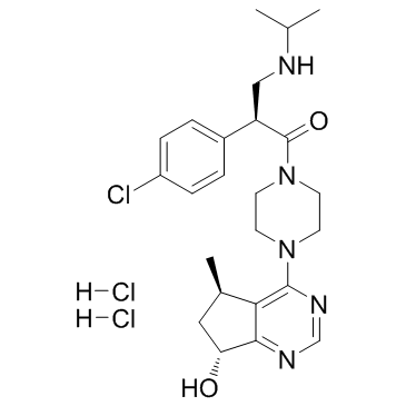 Ipatasertib dihydrochloride(GDC-0068 dihydrochloride RG-7440 dihydrochloride)图片