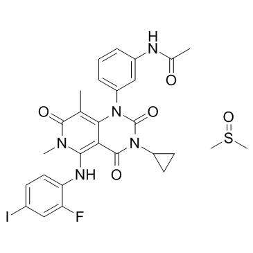 Trametinib(DMSO solvate)(GSK-1120212(DMSO solvate) JTP-74057(DMSO solvate))图片