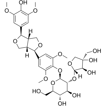 (-)-Syringaresnol-4-O-β-D-apiofuranosyl-(1→2)-β-D-glucopyranoside图片