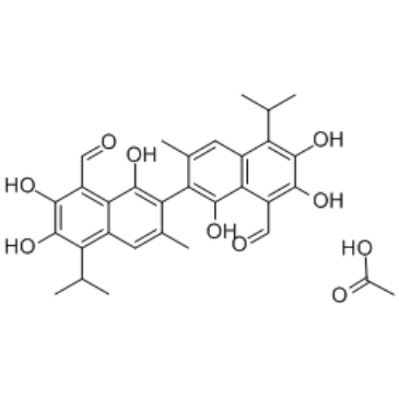 Gossypol acetic acid((±)-Gossypol-acetic acid BL 193 acetic acid)图片