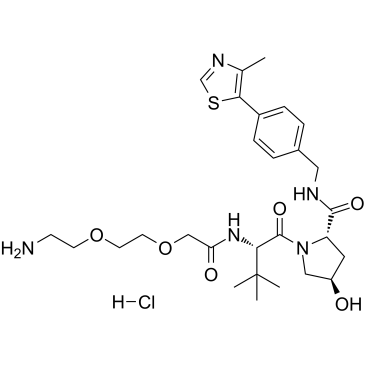 (S,R,S)-AHPC-PEG2-NH2 hydrochloride(VH032-PEG2-NH2 hydrochloride)图片