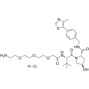 (S,R,S)-AHPC-PEG3-NH2 hydrochloride(VH032-PEG3-NH2 hydrochloride)图片