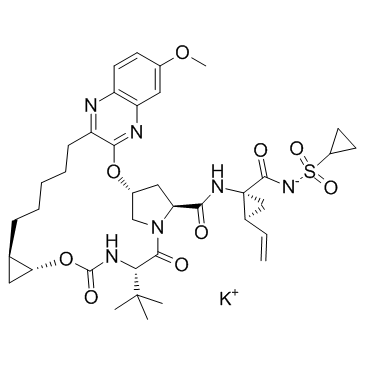 Grazoprevir potassium salt(MK-5172 potassium salt)图片