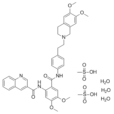 Tariquidar methanesulfonate hydrate(XR9576 methanesulfonate hydrate)图片