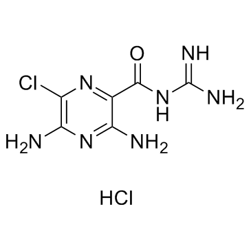 Amiloride hydrochloride(MK-870 hydrochloride)图片