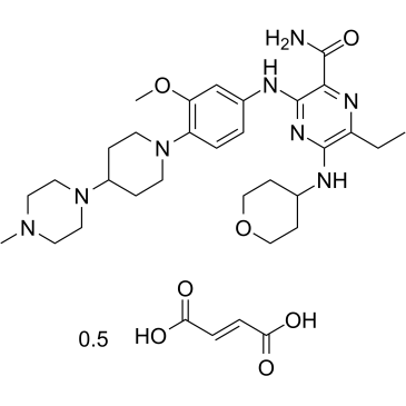 Gilteritinib hemifumarate(ASP2215 hemifumarate)图片
