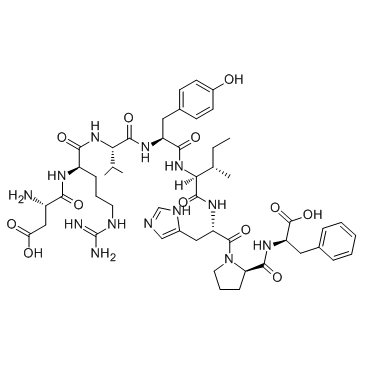 Angiotensin II human(Angiotensin IIHypertensin IIAng IIDRVYIHPF)图片