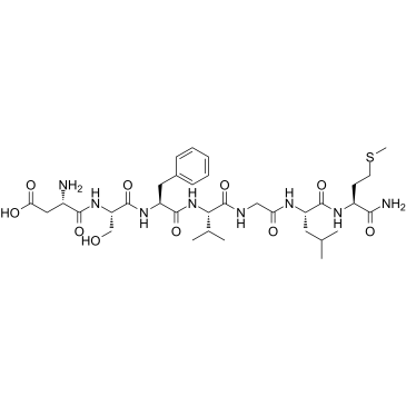 Neurokinin A(4-10)(Asp-Ser-Phe-Val-Gly-Leu-Met-NH2DSFVGLM-NH2)图片