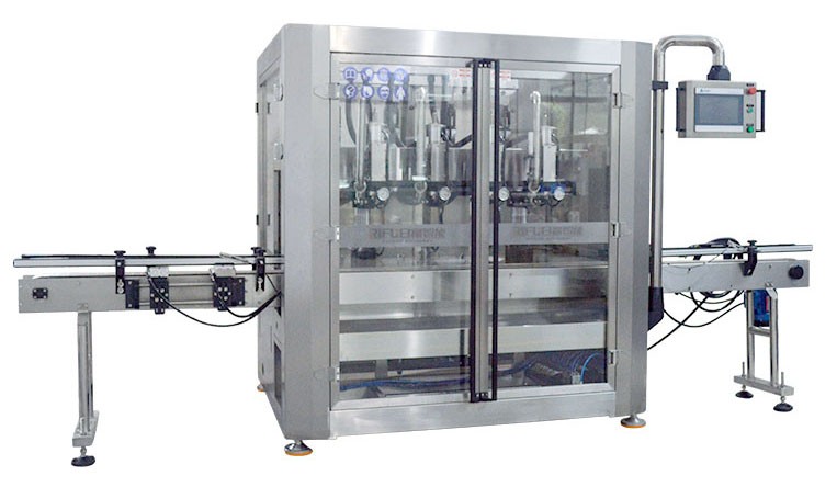 Multi-functional 4-head bottle filling machine图片