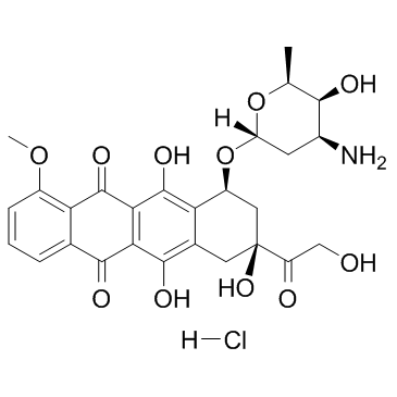Doxorubicin hydrochloride(Hydroxydaunorubicin hydrochloride)ͼƬ