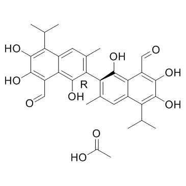 (R)-(-)-Gossypol acetic acid(AT-101(acetic acid)(-)-Gossypol acetic acid)ͼƬ