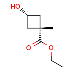 Ethyl(1s,3r)-3-hydroxy-1-methylcyclobutane-1-carboxylate图片