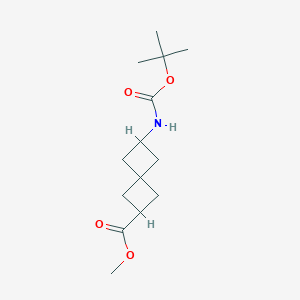 Methyl6-((tert-butoxycarbonyl)amino)spiro[3,3]heptane-2-carboxylate图片