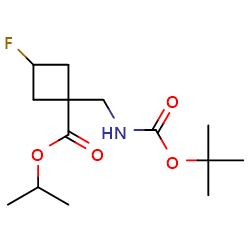 Propan-2-yl1-({[(tert-butoxy)carbonyl]amino}methyl)-3-fluorocyclobutane-1-carboxylate图片