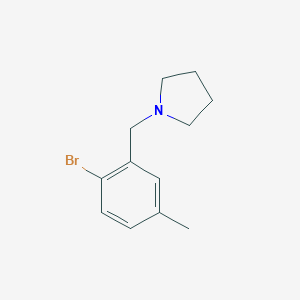 1-[(2-Bromo-5-methylphenyl)methyl]-pyrrolidine图片