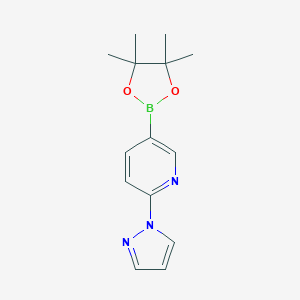 2-(1H-pyrazol-1-yl)-5-(4,4,5,5-tetramethyl-1,3,2-dioxaborolan-2-yl)pyridine图片