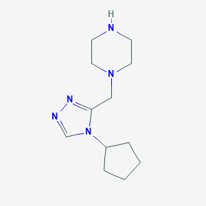 1-[(4-cyclopentyl-4H-1,2,4-triazol-3-yl)methyl]piperazine图片