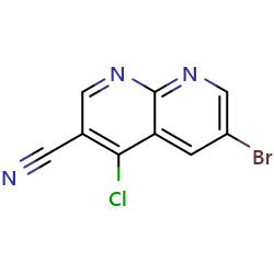 6-bromo-4-chloro-1,8-naphthyridine-3-carbonitrile图片