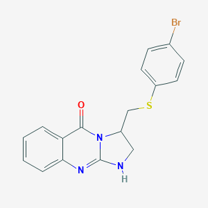 3-{[(4-Bromophenyl)sulfanyl]methyl}-2,3-dihydroimidazo[2,1-b]quinazolin-5(1H)-one图片