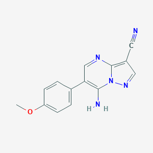 7-Amino-6-(4-methoxyphenyl)pyrazolo[1,5-a]pyrimidine-3-carbonitrile图片