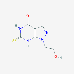 1-(2-hydroxyethyl)-6-mercapto-1,5-dihydro-4{H}-pyrazolo[3,4-{d}]pyrimidin-4-one图片