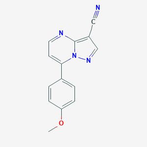 7-(4-Methoxyphenyl)pyrazolo[1,5-a]pyrimidine-3-carbonitrile图片