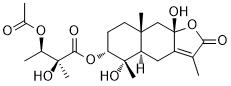4α,8β-Dihydroxy-3α-(2-hydroxy-3-acetoxy-2-methylbutyryloxy)eudesm-7(11)-en-12,8α-olide图片