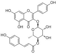 Kaempferol 3-O-(4''-O-trans-p-coumaroyl)rhamnopyranoside图片
