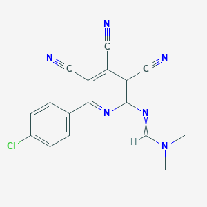 N'-[6-(4-Chlorophenyl)-3,4,5-tricyano-2-pyridinyl]-N,N-dimethyliminoformamide图片
