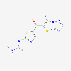 N,N-Dimethyl-N'-{5-[(6-methyl[1,3]thiazolo[3,2-b][1,2,4]triazol-5-yl)carbonyl]-1,3-thiazol-2-yl}iminoformamide图片