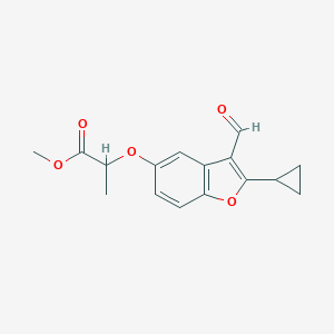 methyl 2-[(2-cyclopropyl-3-formyl-1-benzofuran-5-yl)oxy]propanoate图片