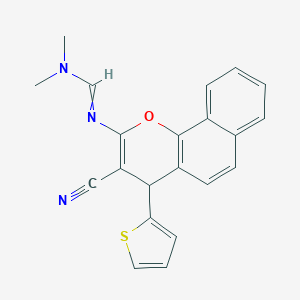 N'-[3-Cyano-4-(2-thienyl)-4H-benzo[h]chromen-2-yl]-N,N-dimethyliminoformamide图片