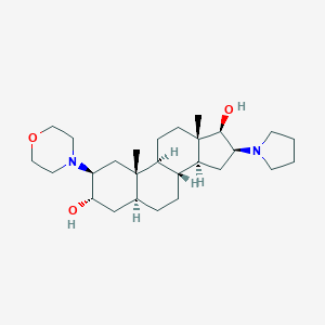 (2β,3α,5α,16β,17β)-2-(4-Morpholinyl)-16-(1-pyrrolidinyl)androstane-3,17-diol图片