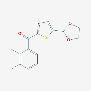 2-(2,3-Dimethylbenzoyl)-5-(1,3-dioxolan-2-yl)thiophene图片