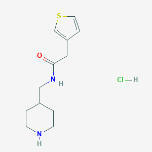 N-(Piperidin-4-ylmethyl)-2-(thiophen-3-yl)acetamide hydrochloride图片