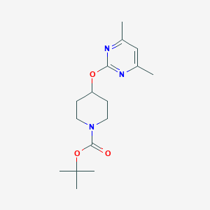 4-(4,6-Dimethyl-pyrimidin-2-yloxy)-piperidine-1-carboxylic acid tert-butyl ester图片