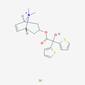 (1R,3S,5S)-3-(2-Hydroxy-2,2-di(thiophen-2-yl)acetoxy)-8,8-dimethyl-8-azabicyclo[3,2,1]oct-6-en-8-ium Bromide图片