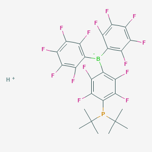 Hydrogen [4-di-tert-butylphosphino-2,3,5,6-tetrafluorophenyl]hydrobis(2,3,4,5,6-pentafluorophenyl)borate图片