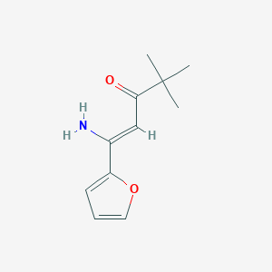 1-amino-1-(furan-2-yl)-4,4-dimethylpent-1-en-3-one图片
