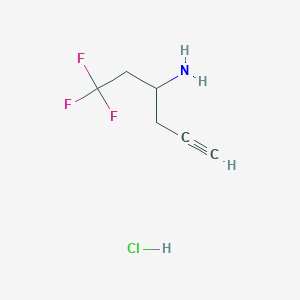 1,1,1-trifluorohex-5-yn-3-amine hydrochloride图片