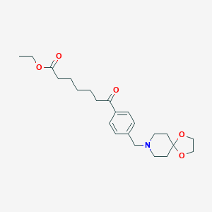 Ethyl 7-[4-[8-(1,4-dioxa-8-azaspiro-[4,5]decyl)methyl]phenyl]-7-oxoheptanoate图片