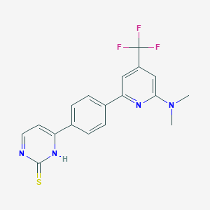 4-[4-(6-Dimethylamino-4-trifluoromethyl-pyridin-2-yl)-phenyl]-pyrimidine-2-thiol图片