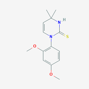 1-(2,4-Dimethoxyphenyl)-4,4-dimethyl-1,4-dihydropyrimidine-2-thiol图片