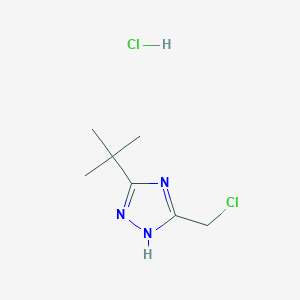 5-tert-butyl-3-(chloromethyl)-1H-1,2,4-triazole hydrochloride图片