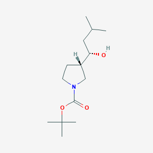 (S)-tert-Butyl 3-((S)-1-hydroxy-3-methylbutyl)-pyrrolidine-1-carboxylate图片