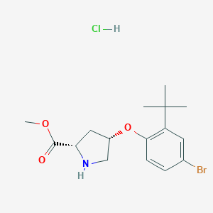 Methyl(2S,4S)-4-[4-bromo-2-(tert-butyl)phenoxy]-2-pyrrolidinecarboxylate hydrochloride图片
